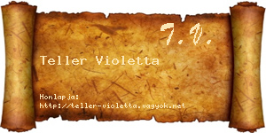 Teller Violetta névjegykártya